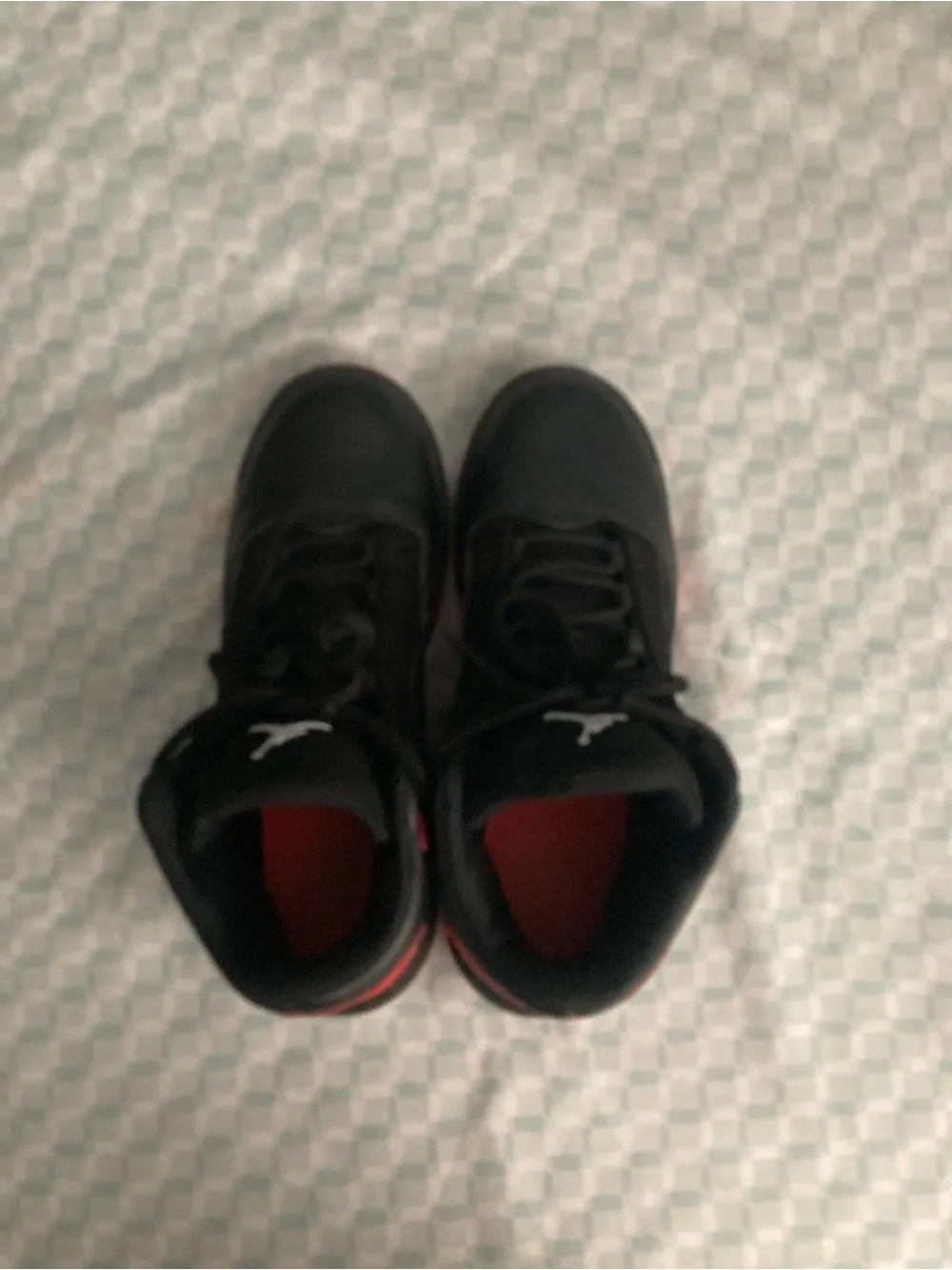 Jordan Kids Black Sneakers with Red Soles